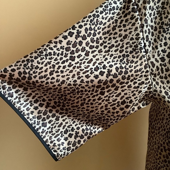 NATORI Private Luxuries Satin Leopard Long Robe & Matching Slip Size 1X - Picture 9 of 16